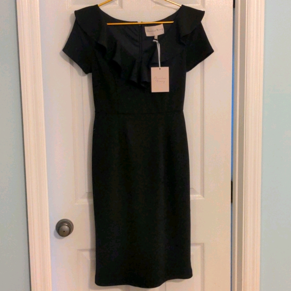NWT Charles Henry Black Cocktail Dress